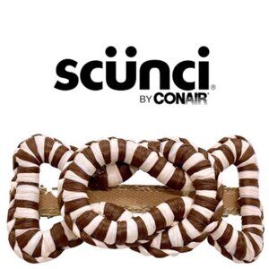 Scünci Summer Barrette Woven Rattan Style – Brown & Natural – Gently Used